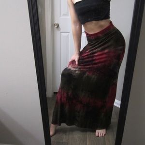 Tie dye Maxi skirt